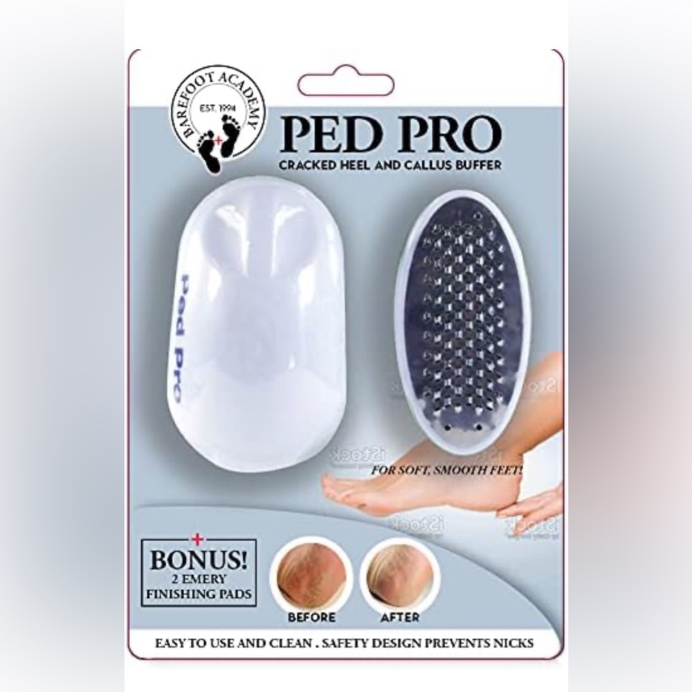 Barefoot Academy Ped Pro Cracked Heel and Callus Buffer for Soft and Smooth Feet